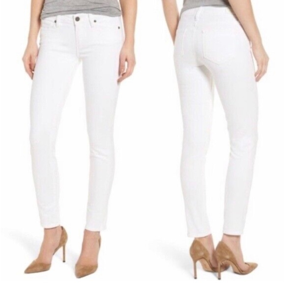 Skyline Ankle Peg Mid-Rise White Skinny Jeans - Picture 2 of 6